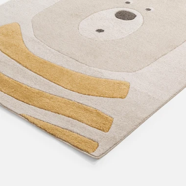 Krémový koberec s medvídkem KIDY 80x150 cm