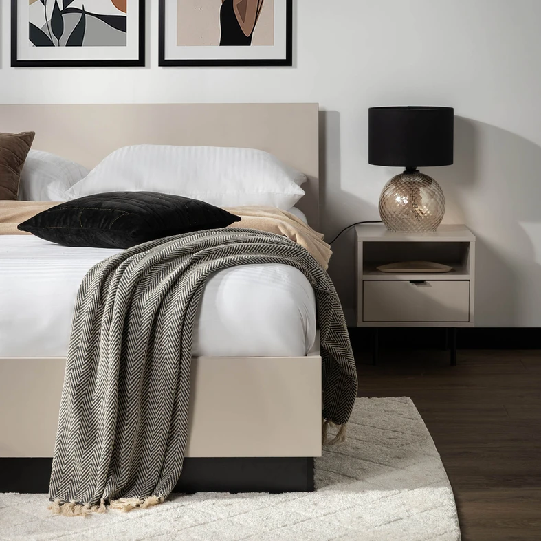 Přehoz SALINA 125x150 cm tmavě šedý