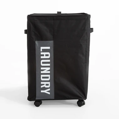 Koš na prádlo s víkem na kolečkách 40x33x60 cm