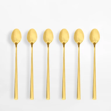 Lžičky na latté COMO GOLD, 6 kusů