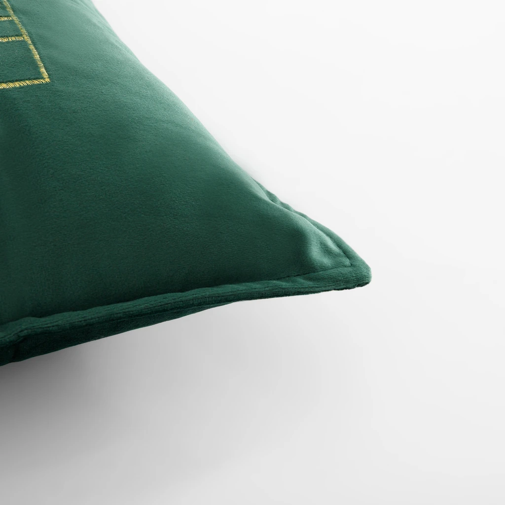 Povlak na polštář s stromečkem TWINKLE 45x45 cm tmavě zelený