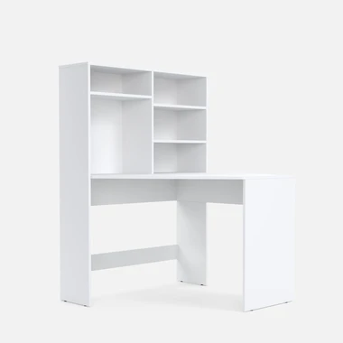 Rohový psací stůl s nástavcem ERIK bílý