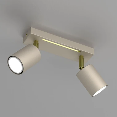 Béžovo-zlatá dvoubodová světelná lišta STRIPER