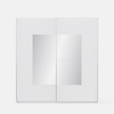 Zrcadlová skříň s posuvnými dveřmi NOLA bílá