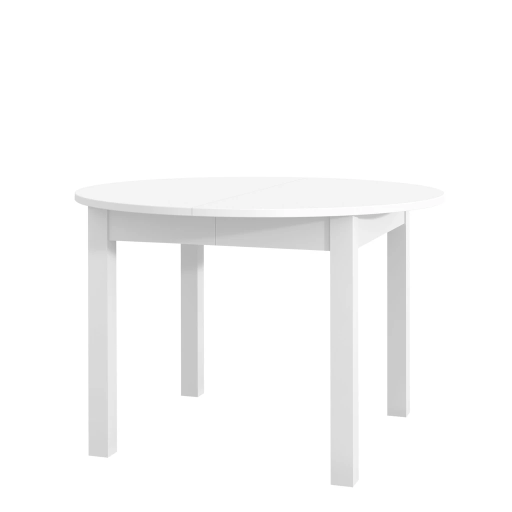 Kulatý stůl LUNI 110 - 160 cm bílý