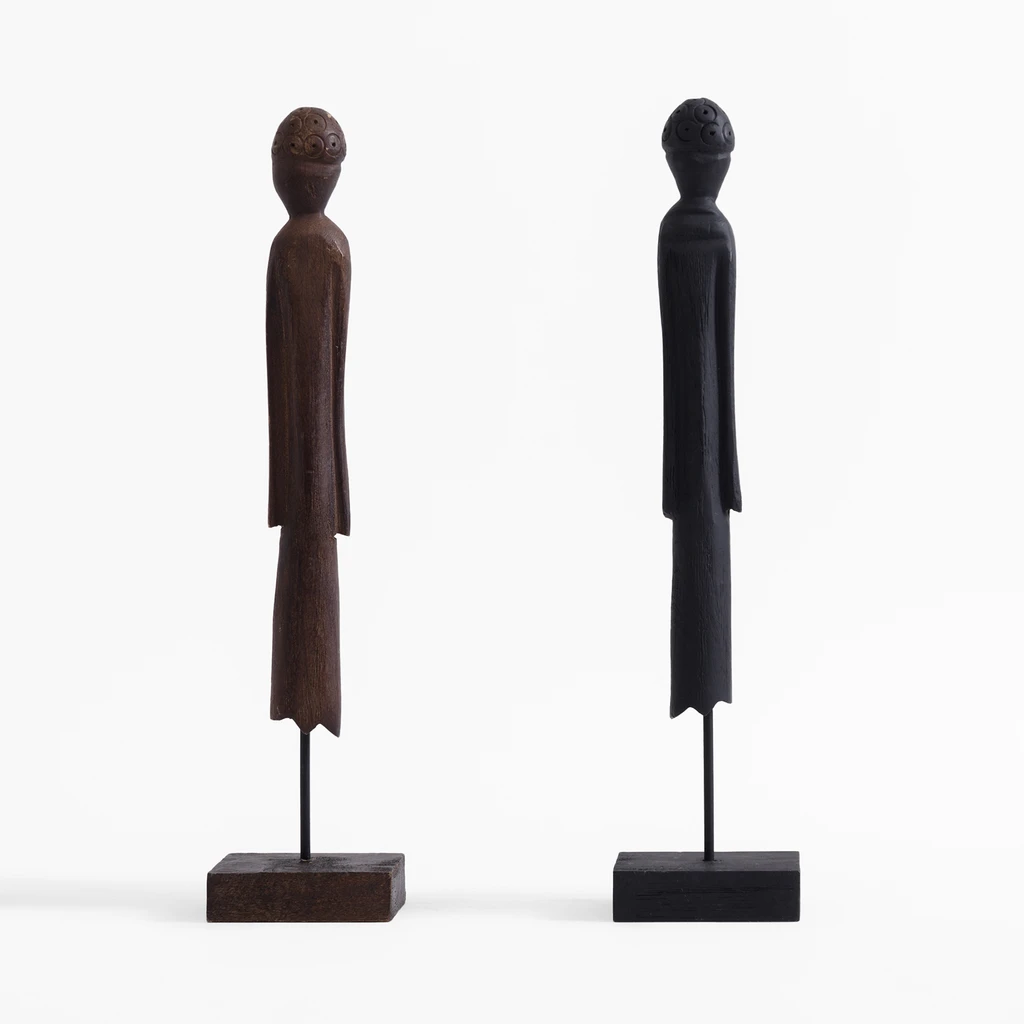 Hnědá dekorativní figurka 45 cm