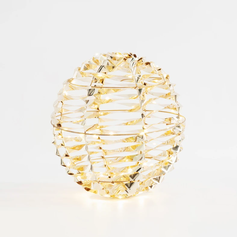 Dekorace LED zlatá koule, 25 cm