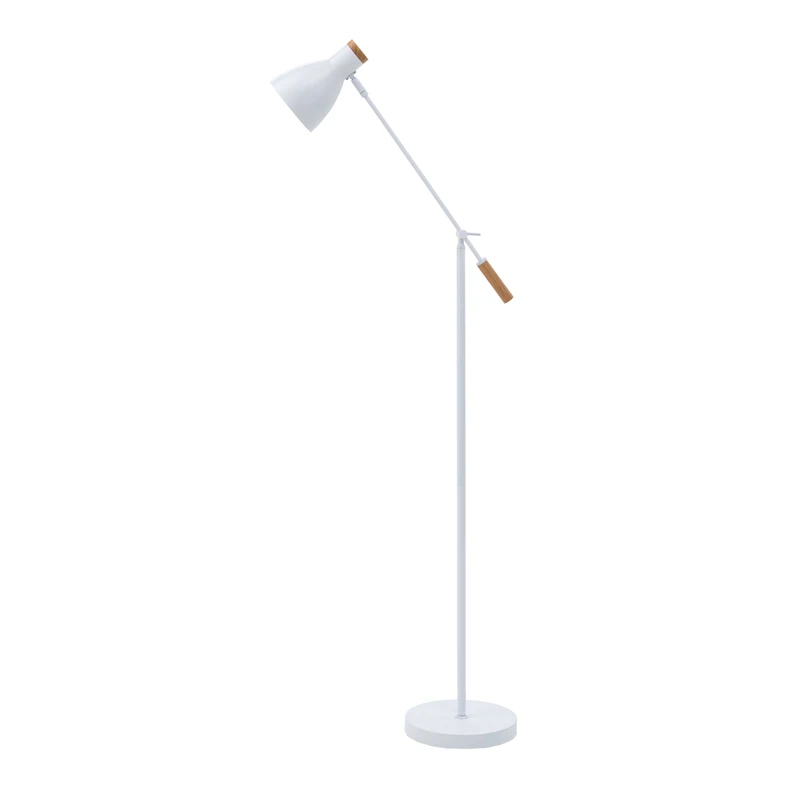 Skandinávská stojací lampa bílá JOSE