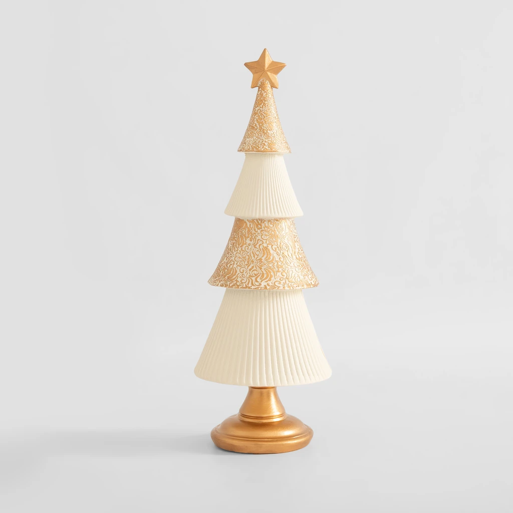 Dekorace vánoční stromek bílý 23 cm