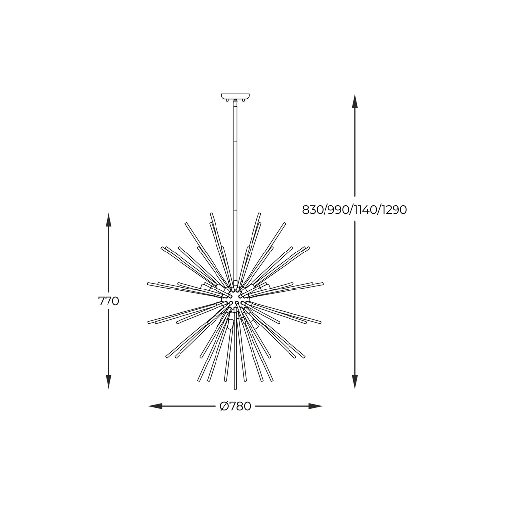Závěsné svítidlo URCHIN P0491-09C-F7DY