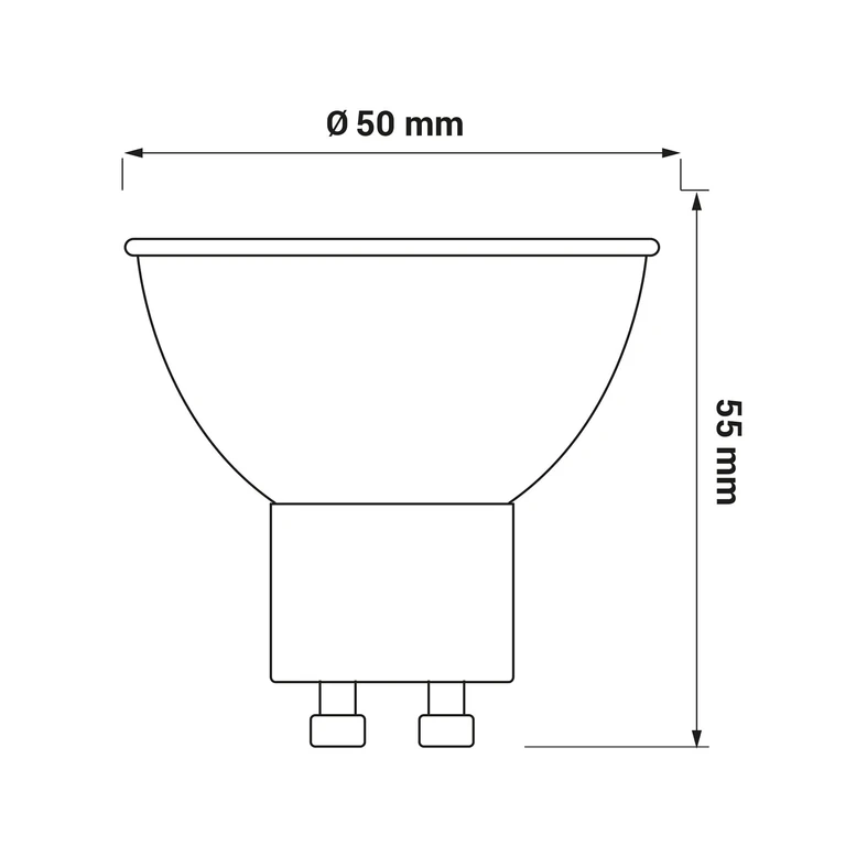 LED žárovka GU10 8 W studená ORO-GU10-HERA-8 W-II-BZ