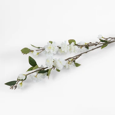 Bílý umělý květ jabloně 90 cm