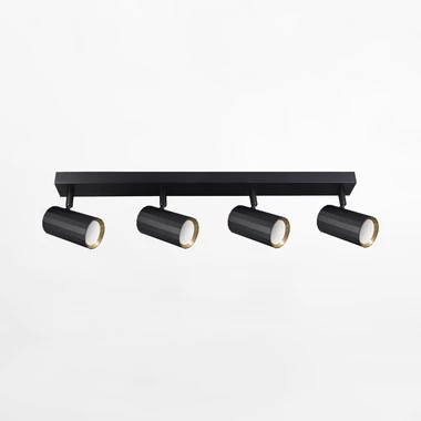 Bodové světlo na liště NICEA 4 reflektory černo-zlatá