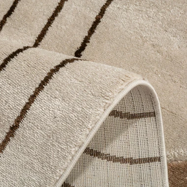 Koberec art déco s oblouky béžový MILLEY 160x230 cm