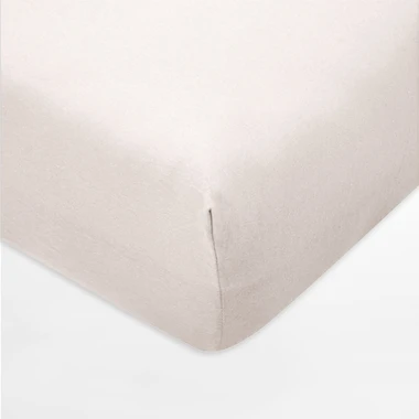 Béžové jersey prostěradlo s gumou IVETTE 200x220 cm