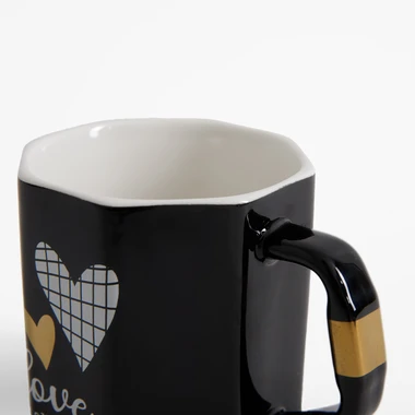 Porcelánový hrnek LOVE černý 330 ml