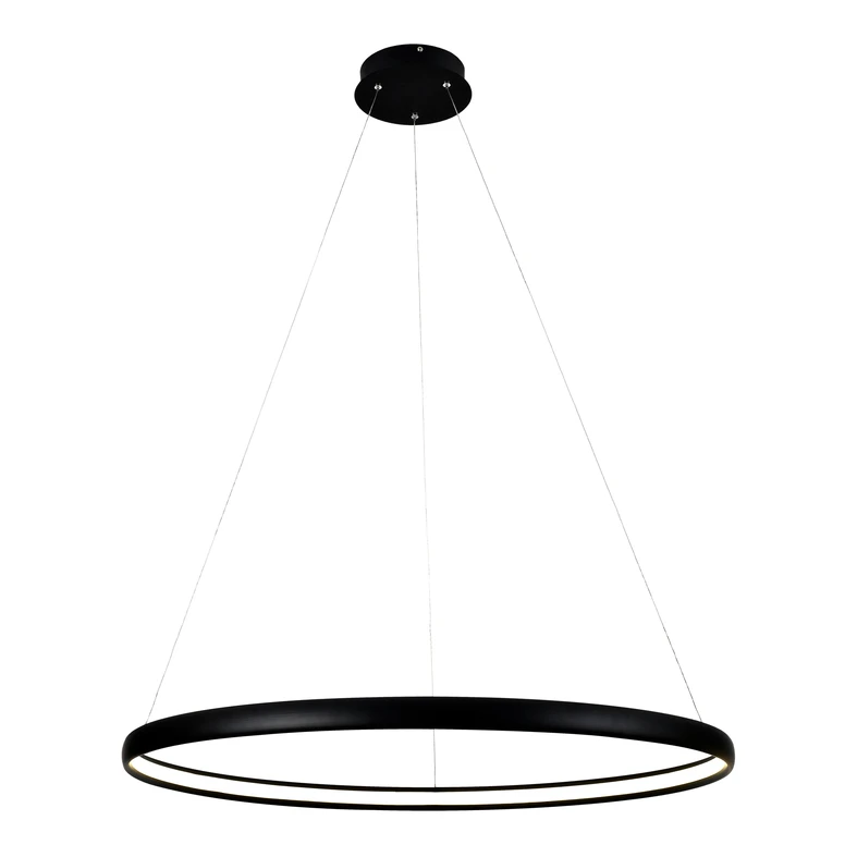 Černé závěsné LED svítidlo CARLO 80 cm