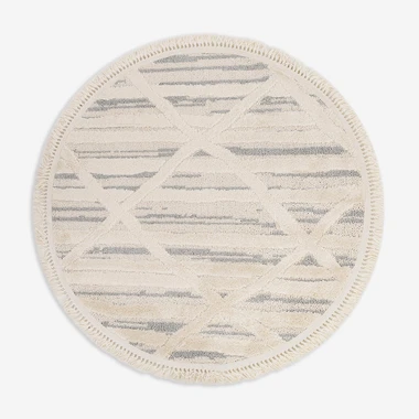 Koberec boho kulatý geometrický NINA, 120 cm