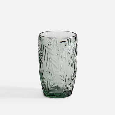 Vysoká zelená sklenice 350 ml