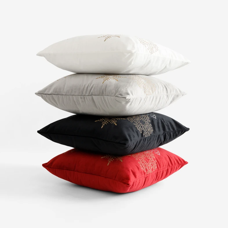 Povlak na polštář vánoční červený SNOV 45x45 cm