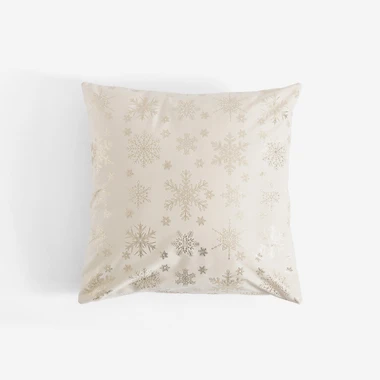 Dekorativní polštář s hvězdičkami krémový CELEBRI 45x45 cm