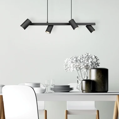 Závěsné svítidlo se 4 reflektory černé MARLEY