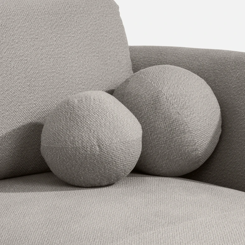 Rohová sedačka šedá RAVELLO pravá