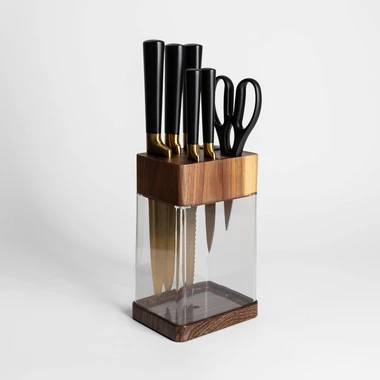 Sada zlatých nožů v bloku COMO 8 dílů