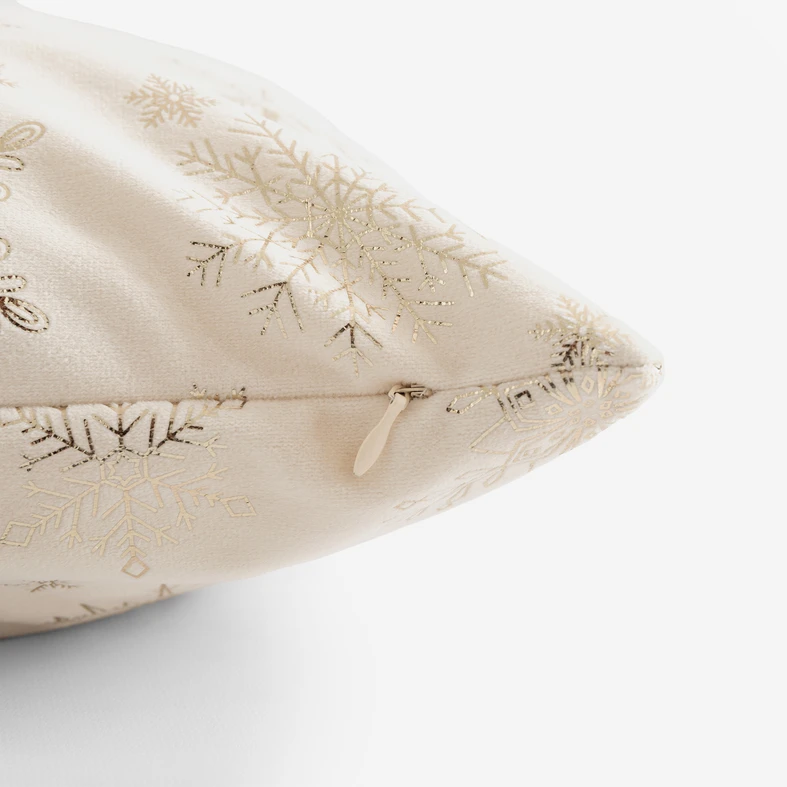 Dekorativní polštář s hvězdičkami krémový CELEBRI 45x45 cm