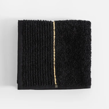 Bavlněný ručník černý GOLD NEW 30x50 cm