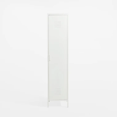 Bílá 1-dveřová skříň SOLANS