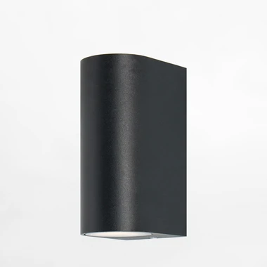 Černé venkovní nástěnné svítidlo HARMONIA IP44