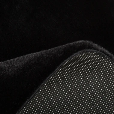 Černý kulatý koberec RABBIT 120 cm