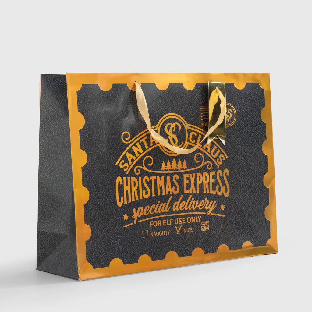 Dárková taška Vánoční expres 30 cm MIX