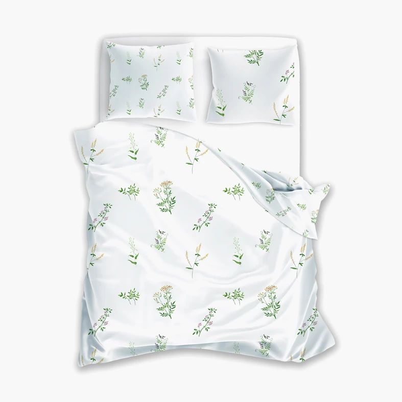 Bavlněné povlečení s motivem lučních květin COTTAGE HOME 220x200 cm