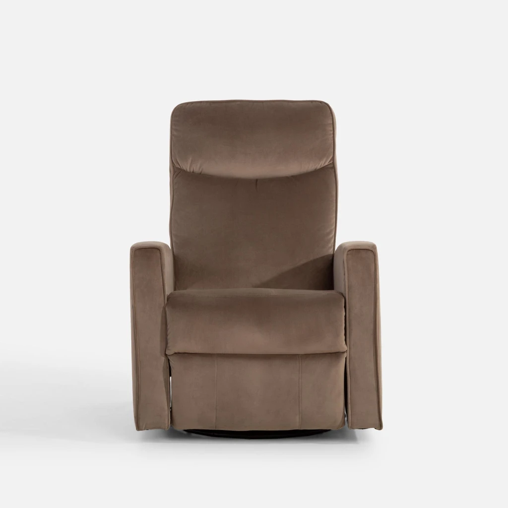 Béžové otočné křeslo s relaxační funkcí LUTTIN