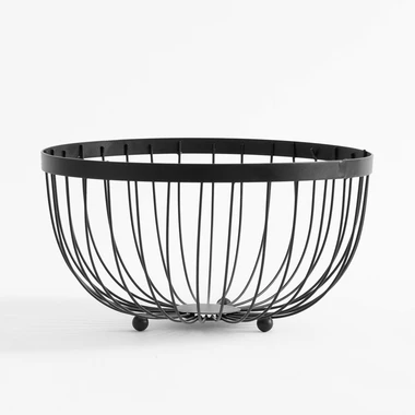 Černý košík na ovoce 25,5 cm