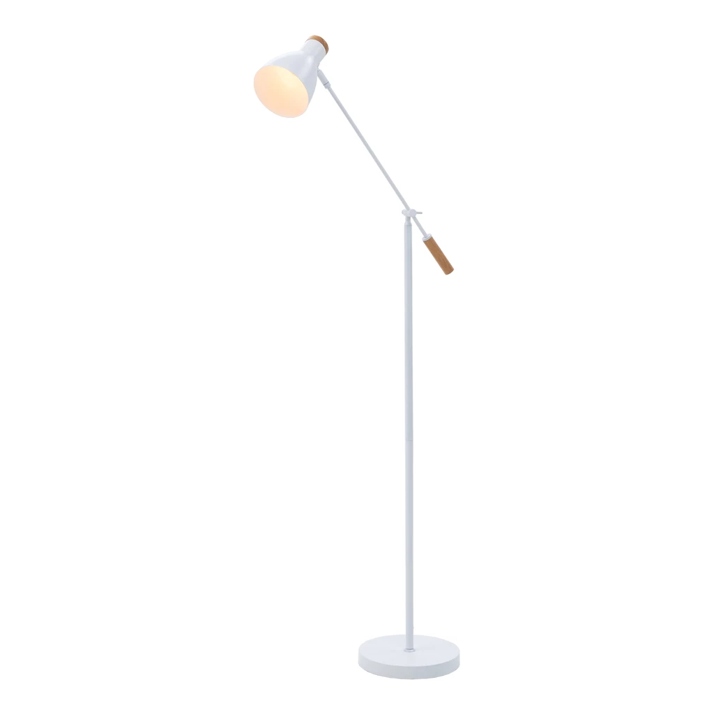 Skandinávská stojací lampa bílá JOSE