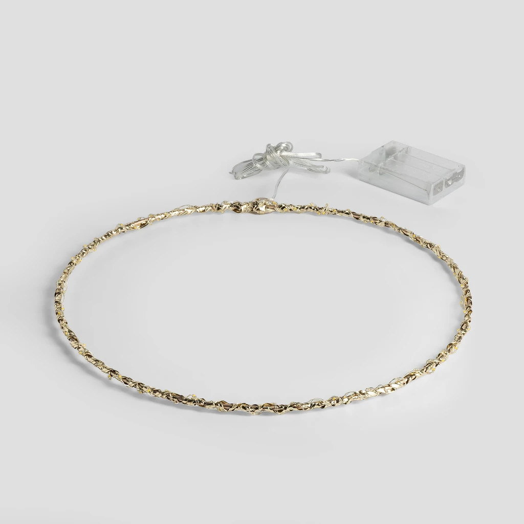 Osvětlení dekorace LED kulaté zlaté 30 cm