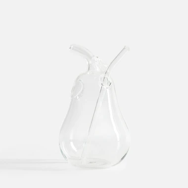 Sklenice ve tvaru hrušky se slámkou 400 ml