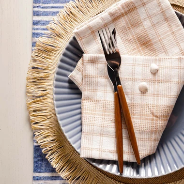 Sada 3 kuchyňských utěrek 40x60 cm béžová