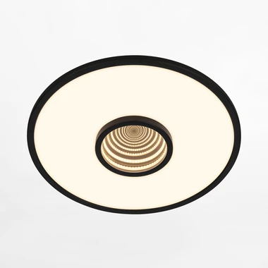 Kulaté černé LED stropní svítidlo s hloubkovým efektem TORO