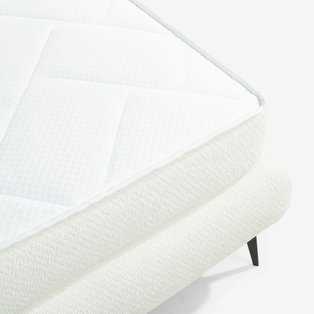Postel boxspring VALO bílá 140x200