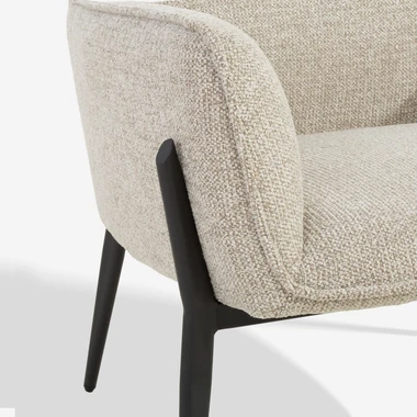 Křeslo na vysokých kovových nohách RILLESTO béžové