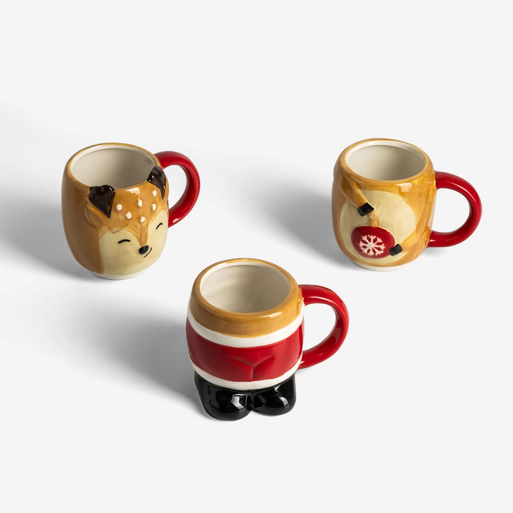 Sada 3 vánočních hrnků Mikuláš 280 ml MIX