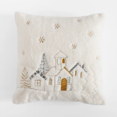 Vánoční povlak LUCA bílý 45x45 cm