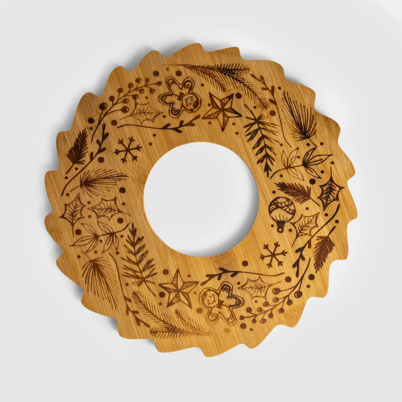 Bambusový podnos na servírování 30 cm