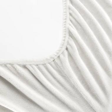 Krémové fleecové prostěradlo FLANO 160x200 cm