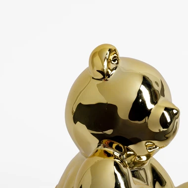 Dekorativní zlatá figurka MEDVĚD 11 cm