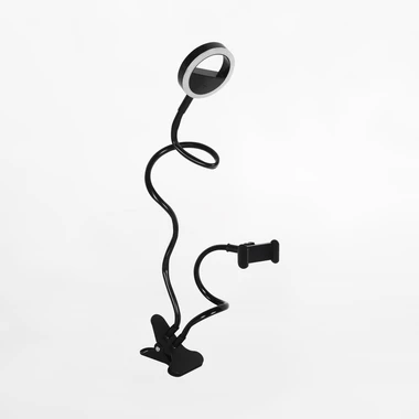 Kruhové LED světlo s klipem černé